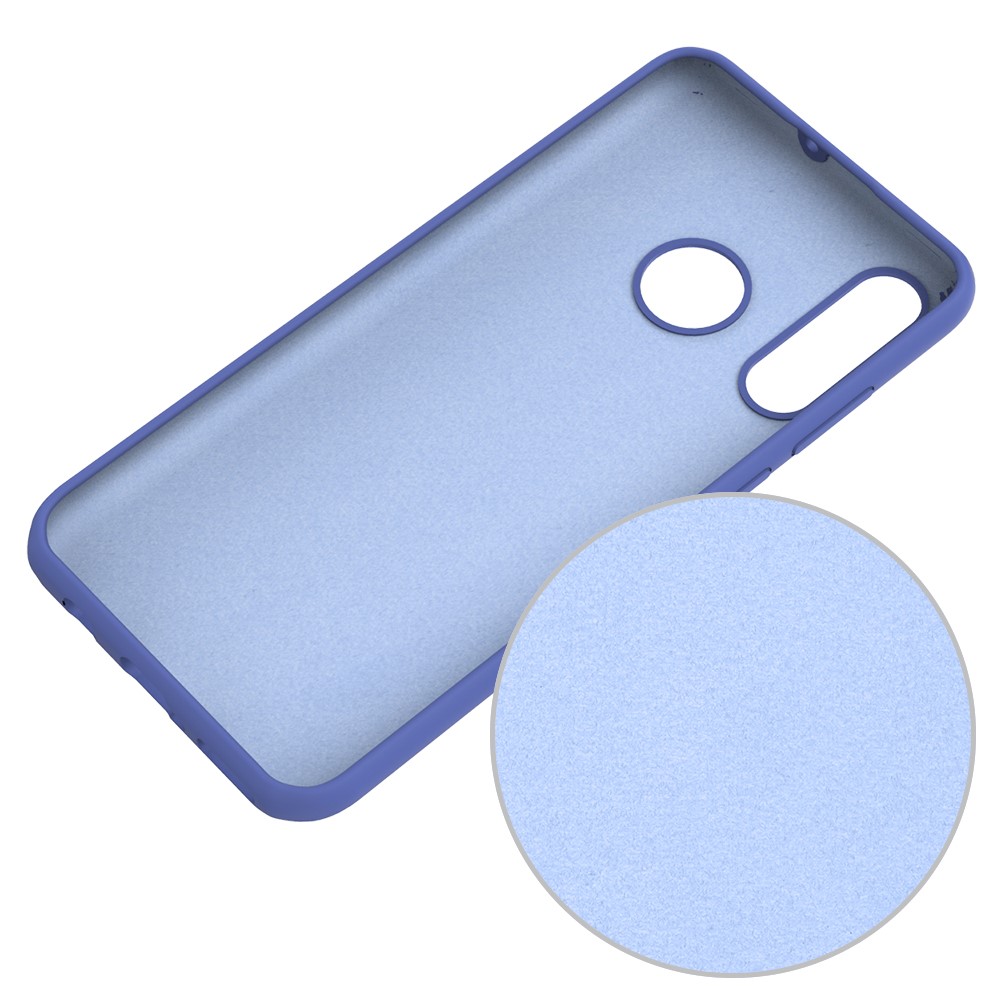 Cubierta De Silicona Líquida Suave Para Huawei P30 Lite / Nova 4E / P30 Lite Nueva Edición, Caja Protectora De Microfibra Suave Delgada Y Plena - Púrpura-4