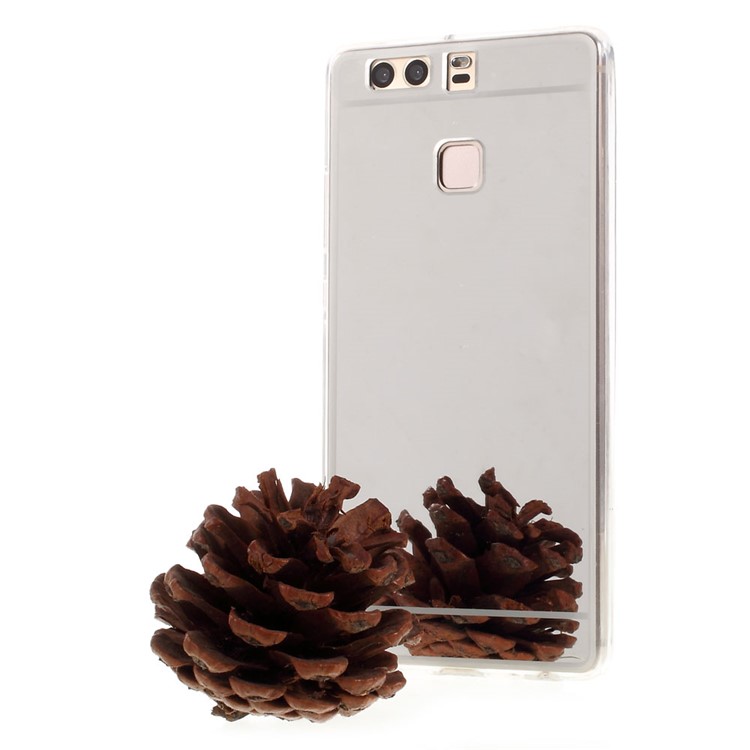 Mirror-like PC & TPU Hybrid Case for Huawei P9 - Silver-1