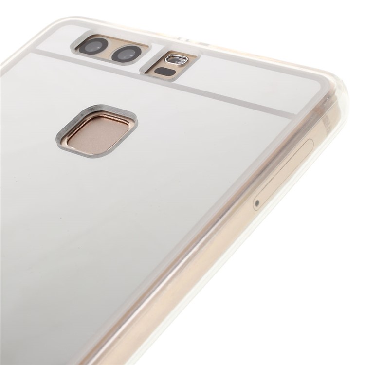 Mirror-like PC & TPU Hybrid Case for Huawei P9 - Silver-5