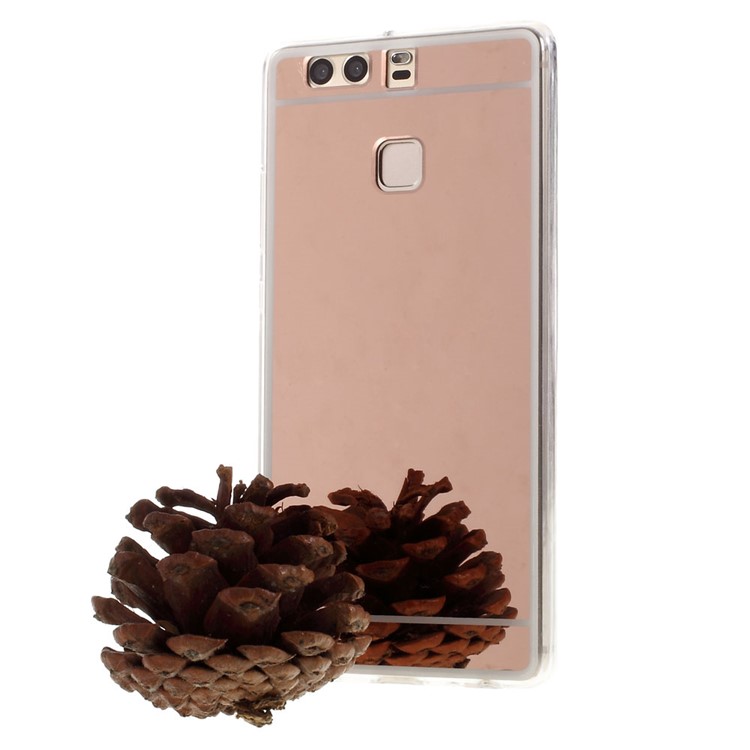 Mirror-like PC & TPU Hybrid Phone Cover for Huawei P9 - Rose Gold-1
