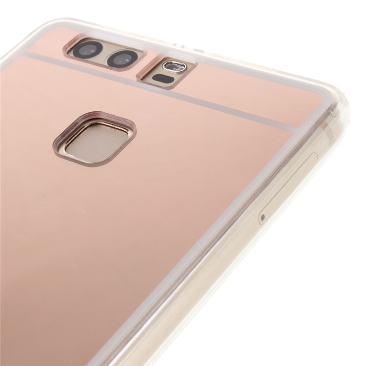 Mirror-like PC & TPU Hybrid Phone Cover for Huawei P9 - Rose Gold-5