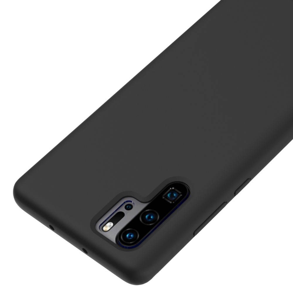 Liquid Silicone Mobile Phone Casing for Huawei P30 Pro - Black-3