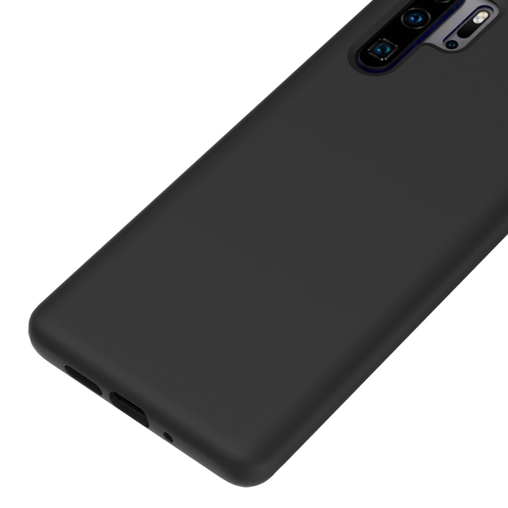 Liquid Silicone Mobile Phone Casing for Huawei P30 Pro - Black-4