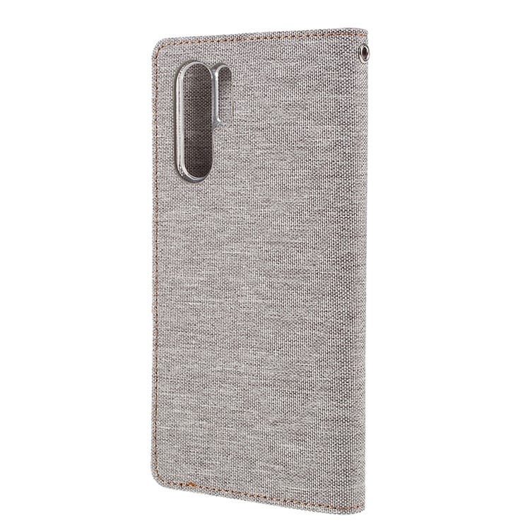 MERCURY GOOSPERY Canvas Diary Leather Wallet Mobile Case for Huawei P30 Pro - Grey-2