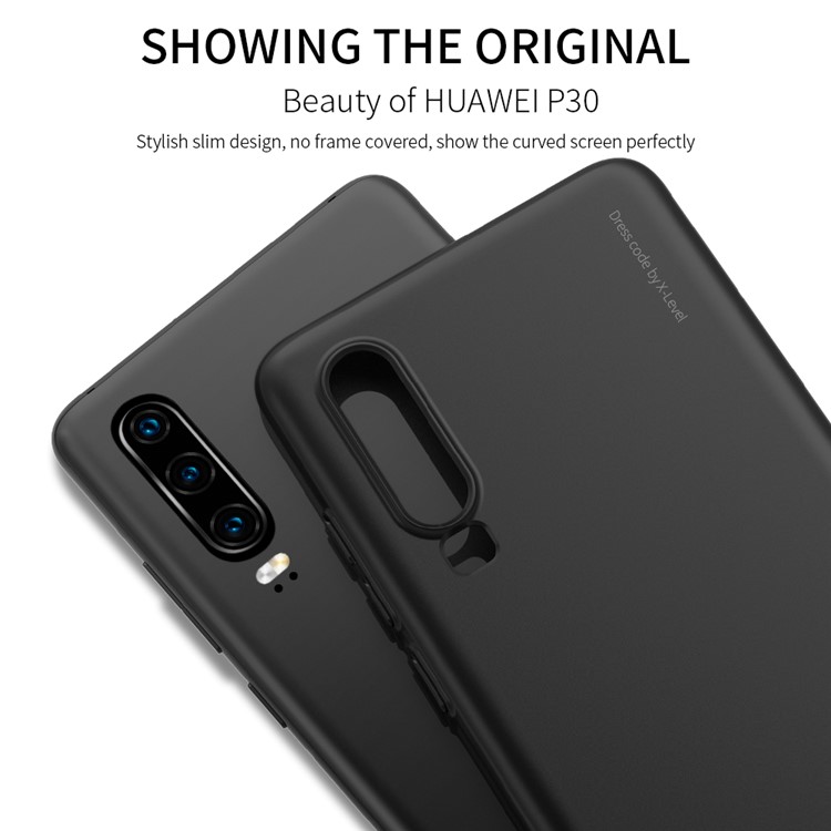 X-LEVEL Knight Series Frosted PC Hard Case Accessory for Huawei P30 - Black-3