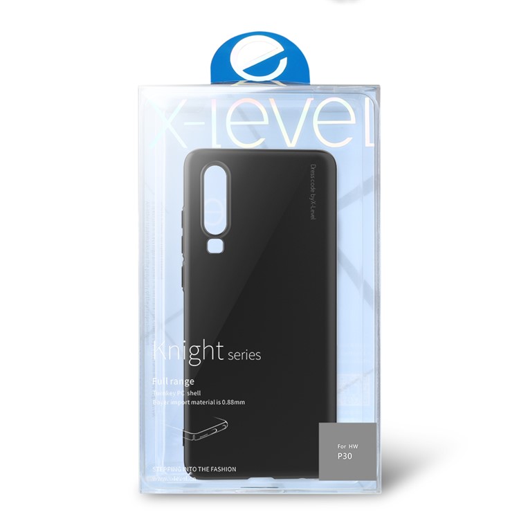 X-LEVEL Knight Series Frosted PC Hard Case Accessory for Huawei P30 - Black-8