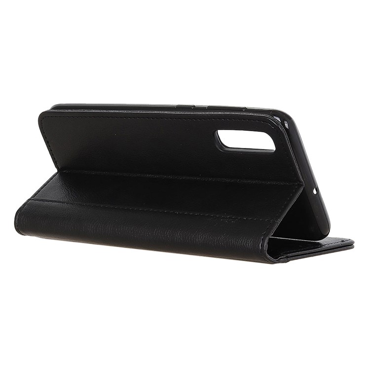 Auto-absorbed Litchi Texture Split Leather Cell Phone Case for Huawei Enjoy 9 / Y7 Pro (2019) - Black-8