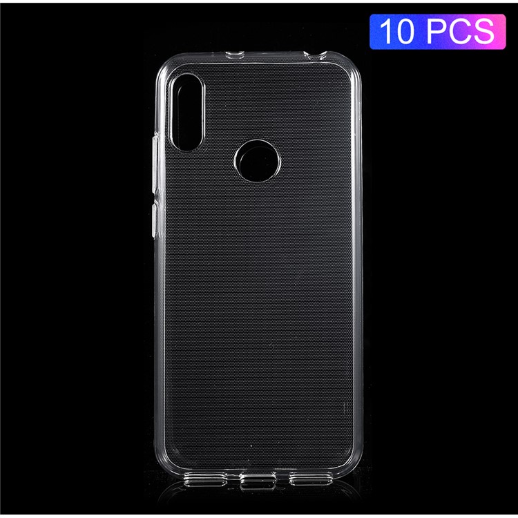 10PCS/Pack Clear TPU Mobile Phone Case with Non-slip Inner for Huawei Y6 (2019)-1