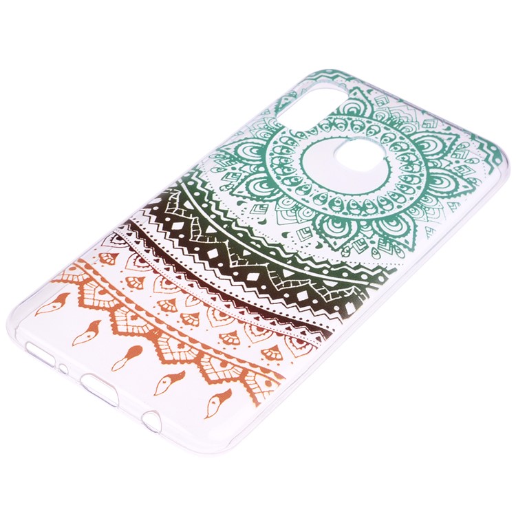 Custodia TPU Stampa di Pattern Per Huawei P30 Lite New Edition/P30 Lite/nova 4e - Fiore Colorato-3