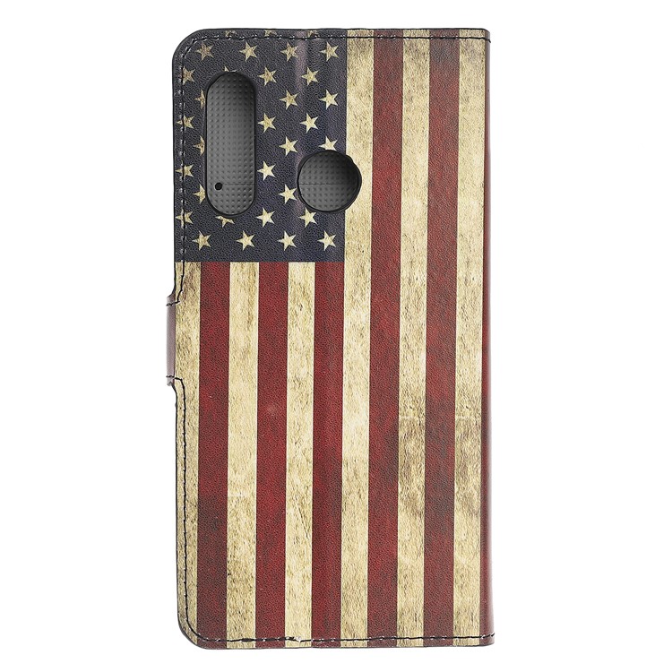 Impressão Padrão De Couro PU Stand Tampa Do Telefone Para Huawei P Inteligente Mais 2019 / Aproveite 9s / Honra 10i / nova 4 lite - Bandeira Dos EUA-5