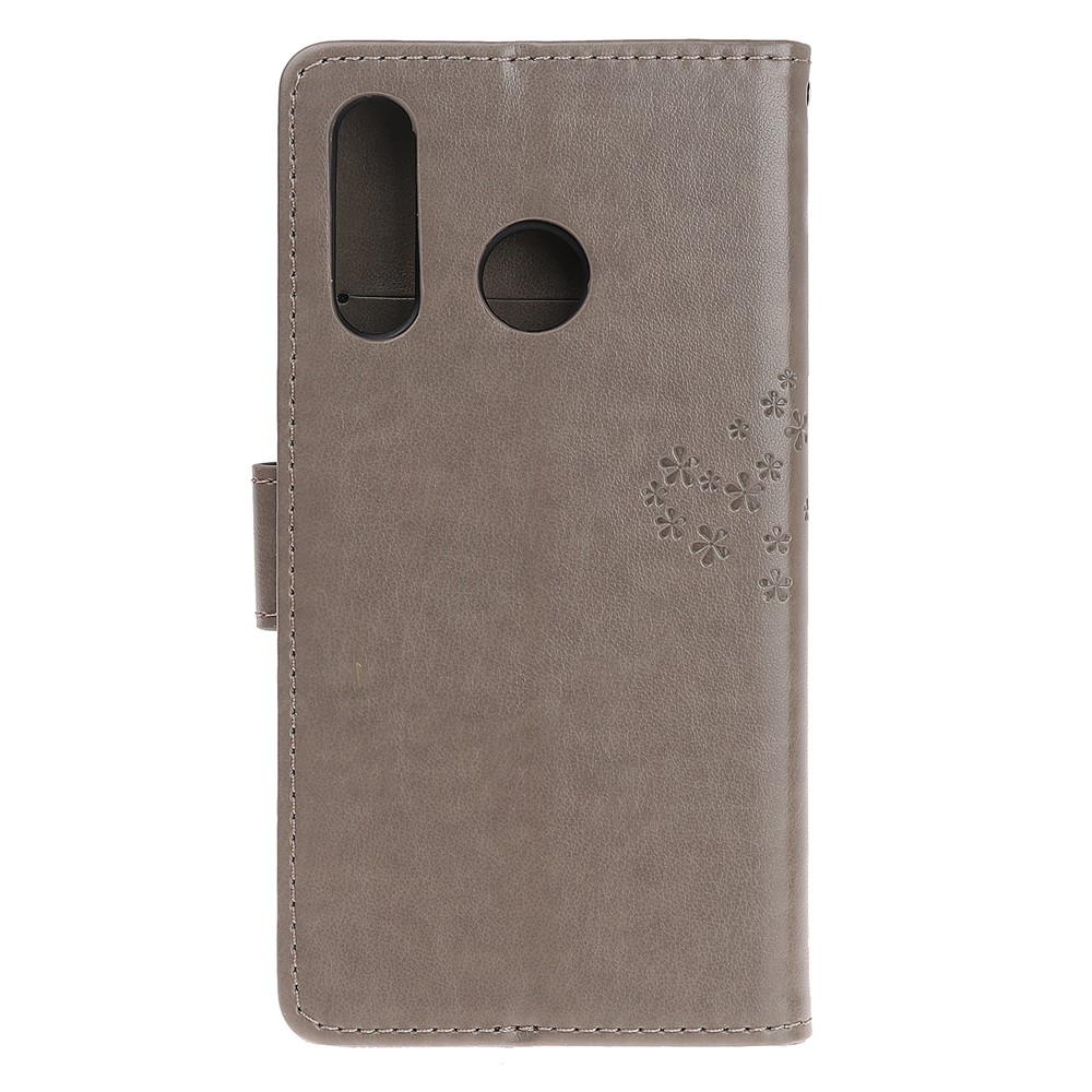 Imprint Tree Owl Leather Wallet Case for Huawei P Smart Plus 2019 / Enjoy 9s/ Maimang 8 / nova 4 lite / Honor 10i - Grey-4