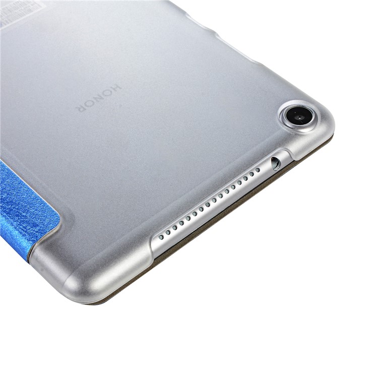 Silk Texture PU Leather Tri-fold Stand Tablet Cover Case for Huawei Honor Pad 5 8.0-inch - Baby Blue-5