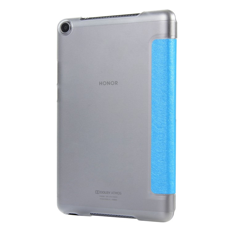 Silk Texture PU Leather Tri-fold Stand Tablet Cover Case for Huawei Honor Pad 5 8.0-inch - Baby Blue-9