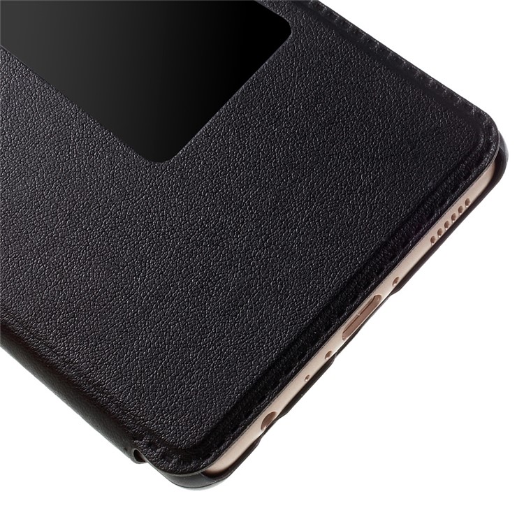 Window View Leather Case for Huawei P9 Plus - Black-8