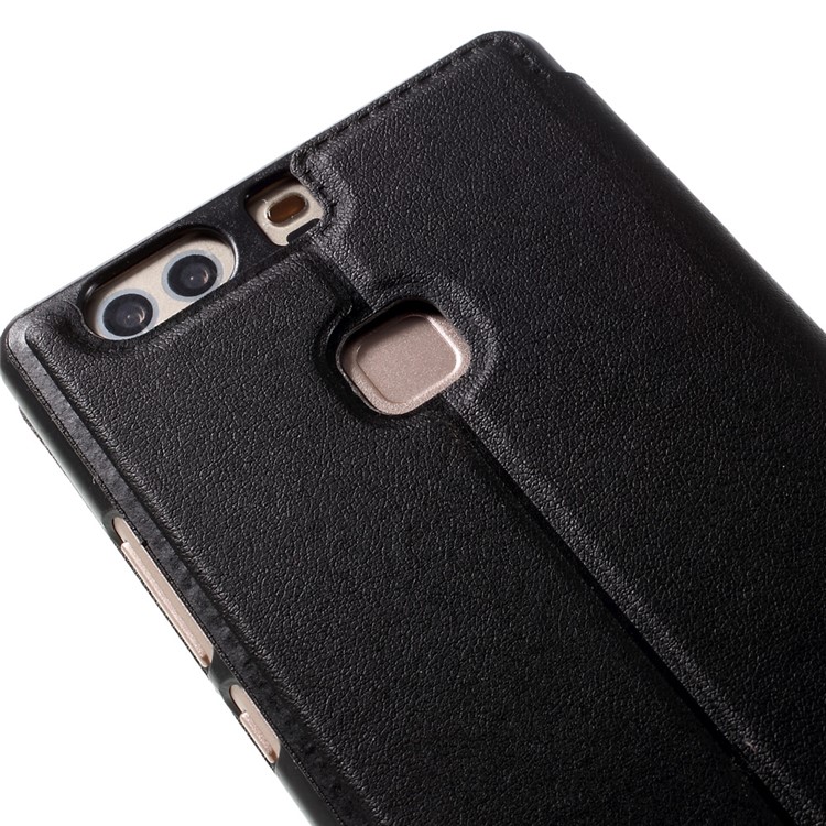 Window View Leather Case for Huawei P9 Plus - Black-9