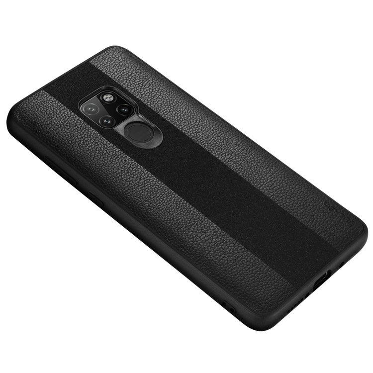 SULADA Litchi Texture PU Leather TPU Case Shell for Huawei Mate 20 - Black-2