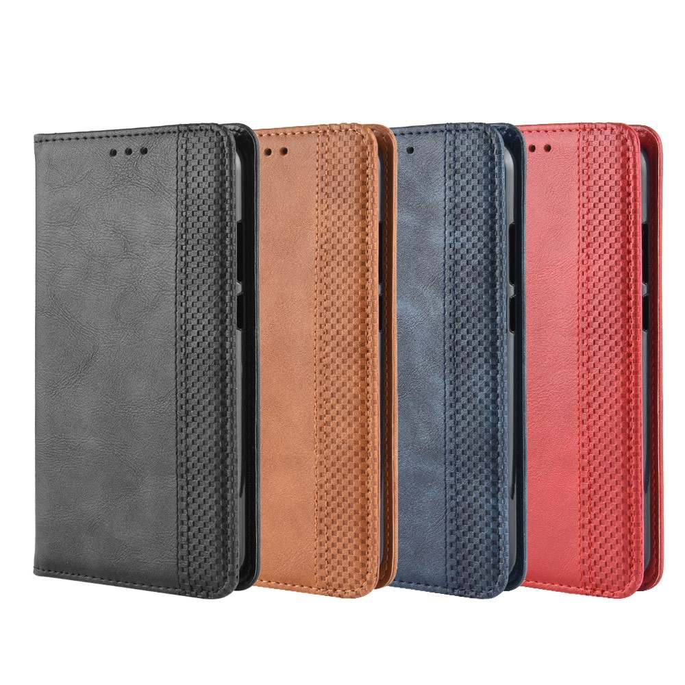 Vintage Style Auto-absorbed PU Leather Cell Phone Case Accessory for Huawei Honor 8A Pro - Black-10