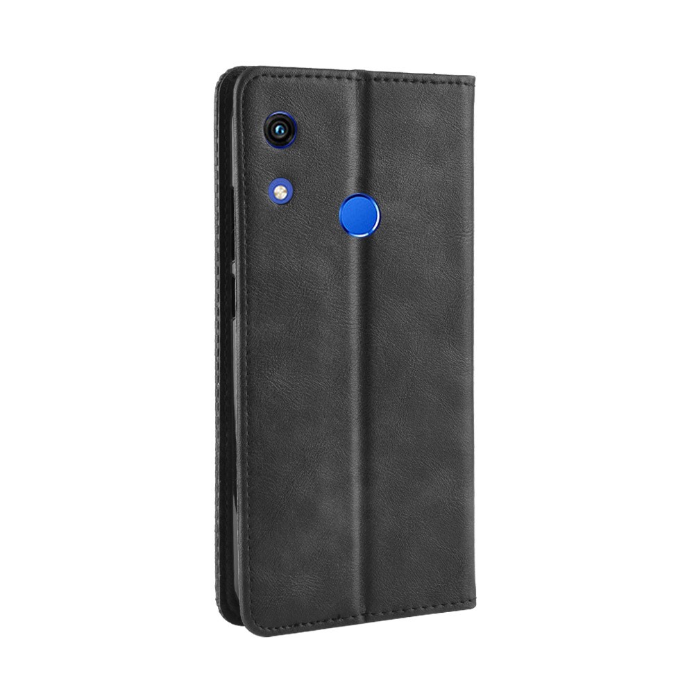 Vintage Style Auto-absorbed PU Leather Cell Phone Case Accessory for Huawei Honor 8A Pro - Black-7