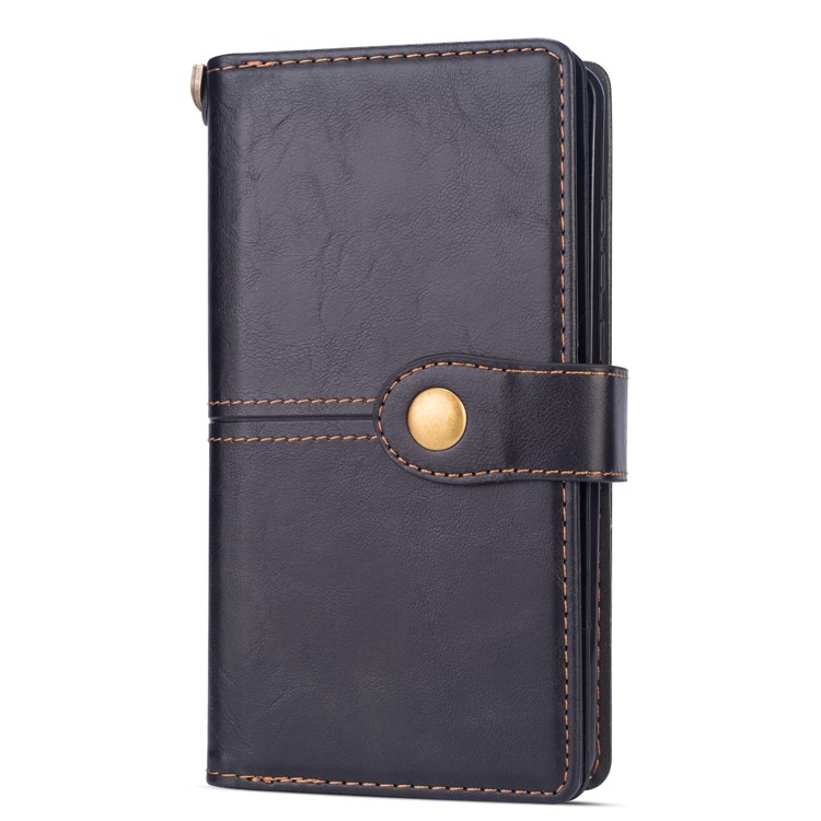 Retro Style PU Leather Wallet Phone Case for Huawei P30 Lite/nova 4e - Black-3