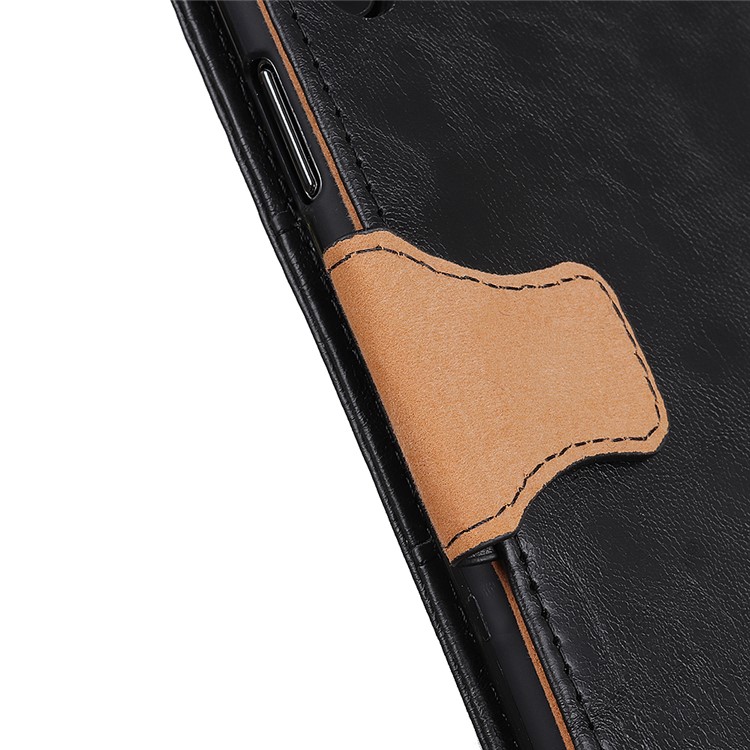 Crazy Horse Split Leather Wallet Case Cover with Stand for Huawei Honor 8S - Black-4