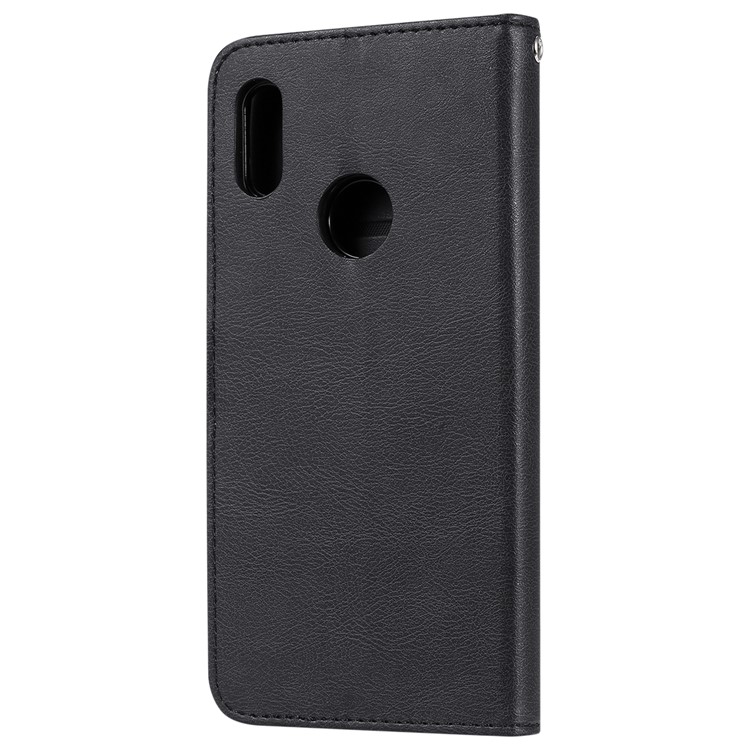 Magnetic Detachable 2-in-1 Wallet Leather Phone Case for Huawei Honor 8A/Y6 (2019) - Black-3