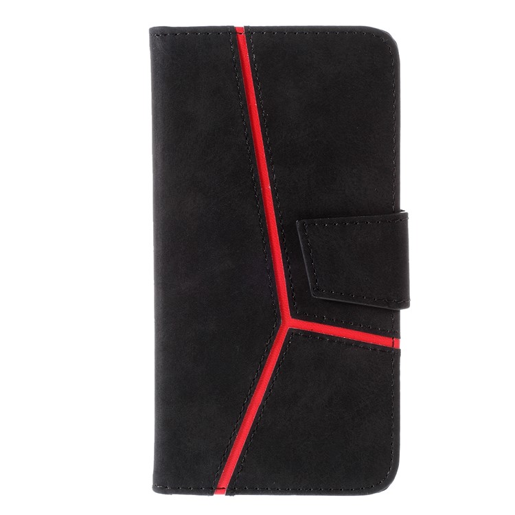 Business Splicing Wallet Stand Leather Cover for Huawei Enjoy 9s / P Smart Plus 2019 / nova 4 lite / Honor 10i - Black-2