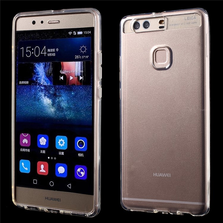 Super Slim TPU Phone Protective Case for Huawei P9 Plus - Transparent-1