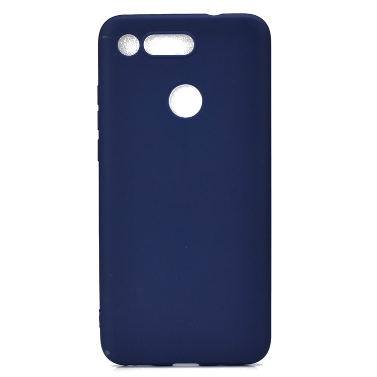Couverture De Téléphone Portable Souple TPU Mat Pour Huawei Honour View 20 / V20 - Bleu Foncé-2