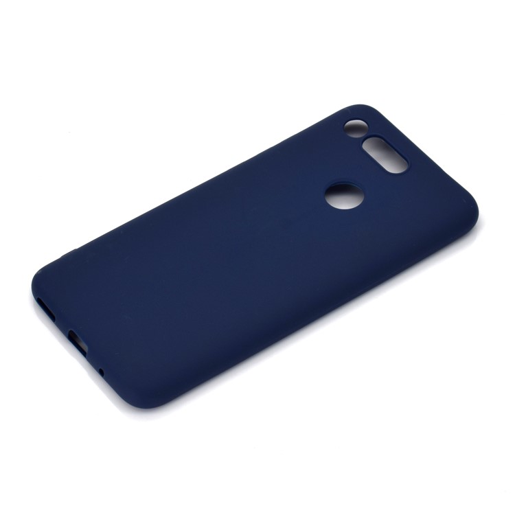 Couverture De Téléphone Portable Souple TPU Mat Pour Huawei Honour View 20 / V20 - Bleu Foncé-3