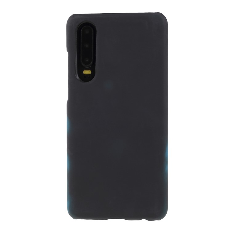 Thermal Induction Fluorescent Color Changing PC Phone Cover Case for Huawei P30 Pro - Black-2