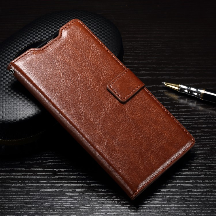 Crazy Horse Wallet Leather Stand Cover for Huawei P9 Lite - Brown-1