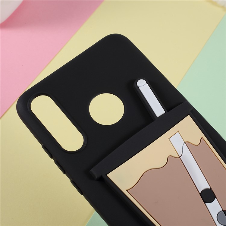 3d Bolha De Chá Padrão TPU Para Huawei P30 Lite / nova 4e - Preto-4