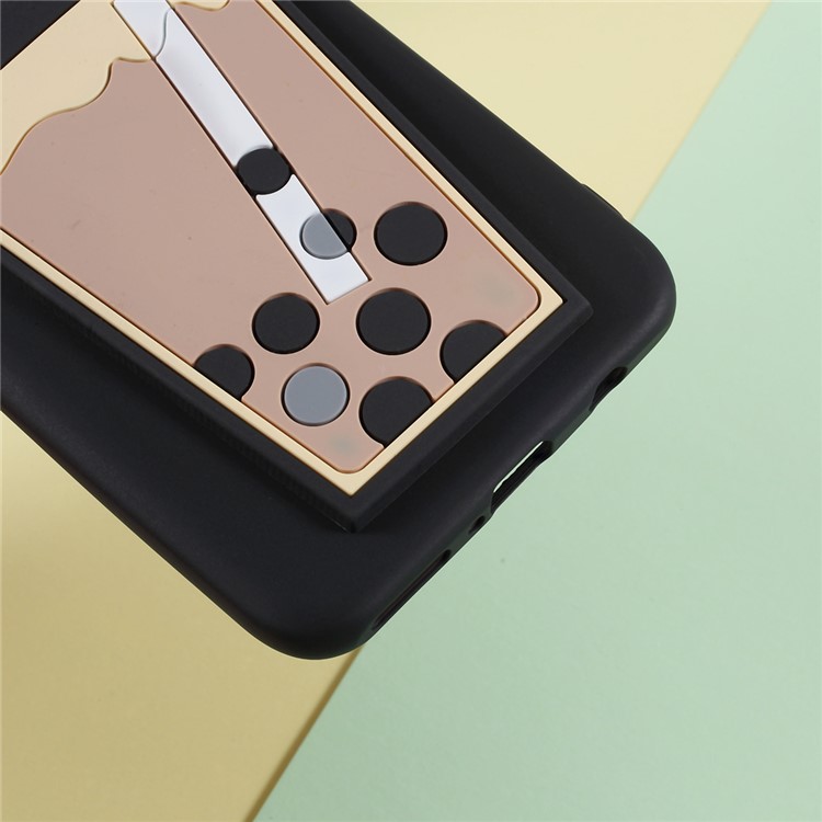 3d Bolha De Chá Padrão TPU Para Huawei P30 Lite / nova 4e - Preto-5