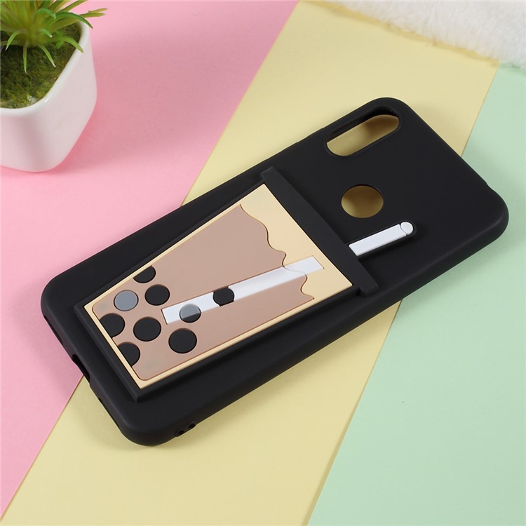 3D Bubble Tea Pattern TPU Casing for Huawei Y6 (2019, with Fingerprint Sensor) / Y6 Prime (2019) - Black-2