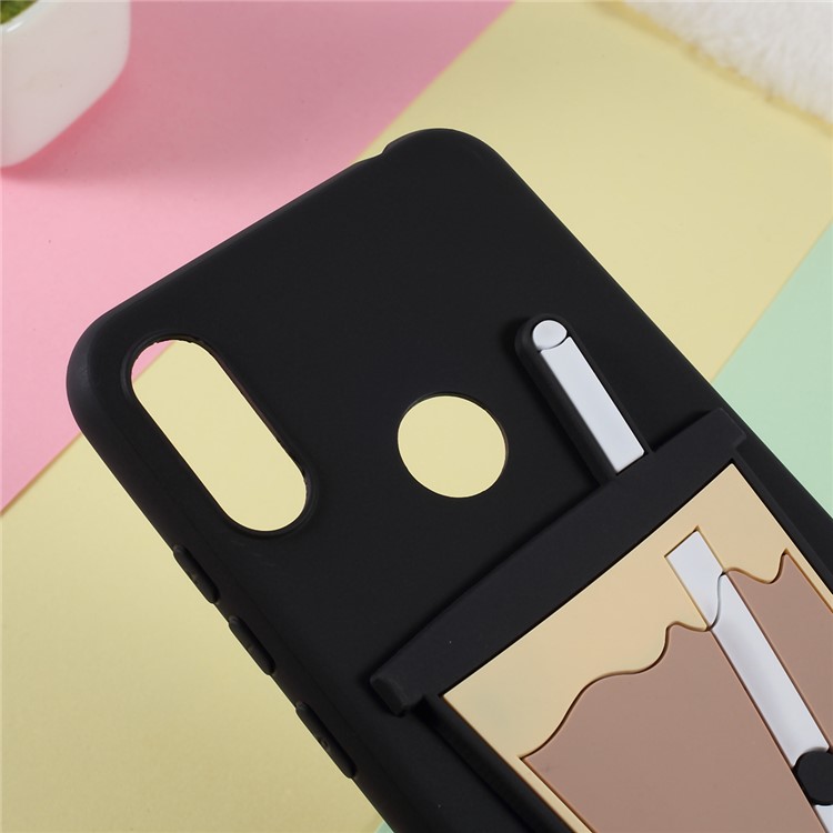 3D Bubble Tea Pattern TPU Casing for Huawei Y6 (2019, with Fingerprint Sensor) / Y6 Prime (2019) - Black-4
