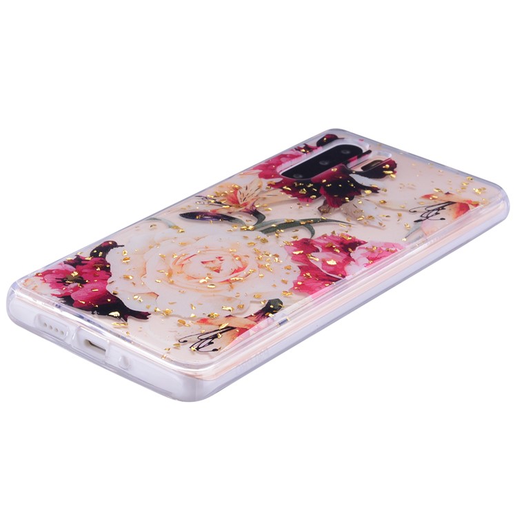 Glitter Sequins Inlaid Patterned TPU Phone Cover for Huawei P30 Pro - Pretty Flowers-6