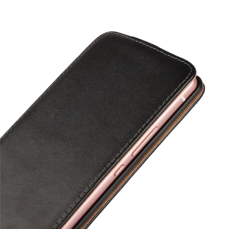 Vertical Flip Genuine Split Leather Cover Case for Huawei P9 Lite - Black-7