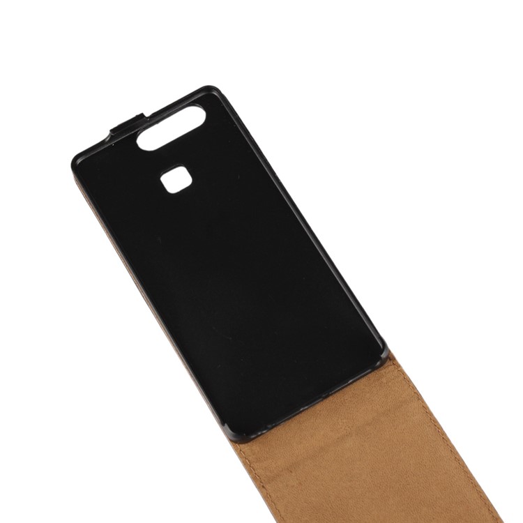 For Huawei P9 Vertical Flip Genuine Split Leather Case - Black-11