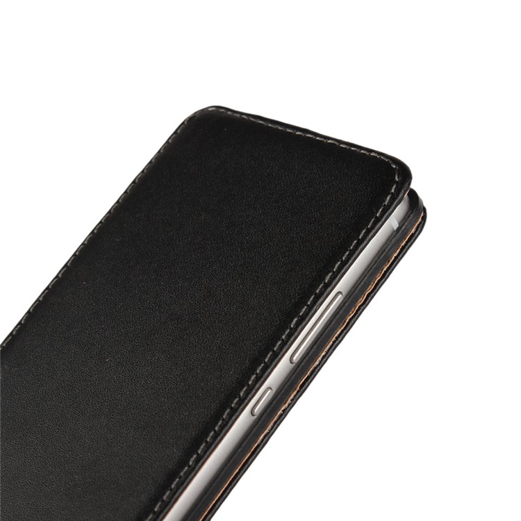 For Huawei P9 Vertical Flip Genuine Split Leather Case - Black-4