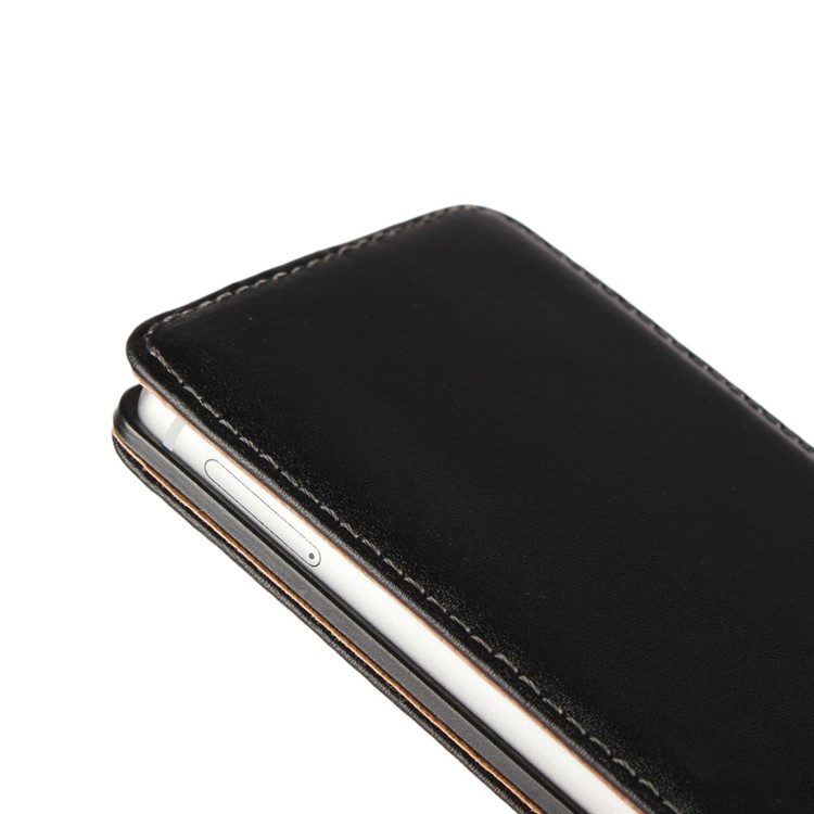 For Huawei P9 Vertical Flip Genuine Split Leather Case - Black-5