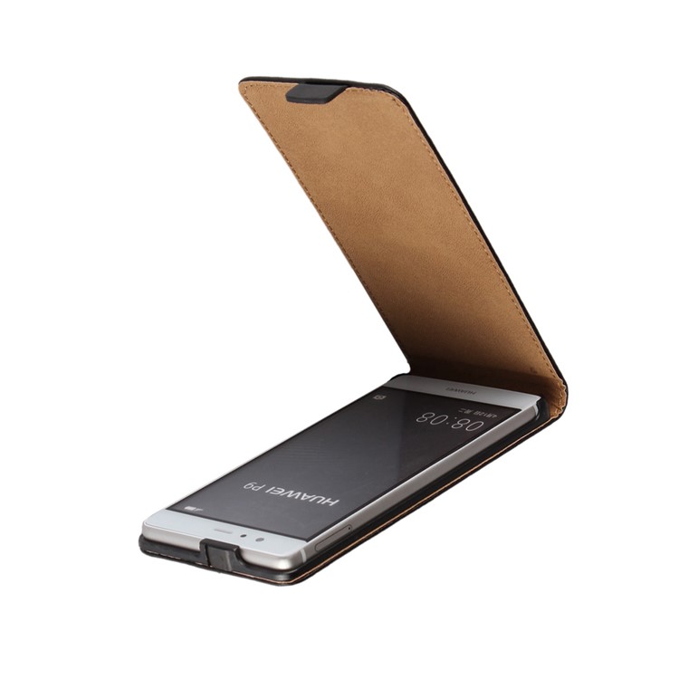 For Huawei P9 Vertical Flip Genuine Split Leather Case - Black-9