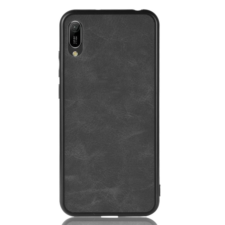 Leather Coated TPU Case for Huawei Y6 Pro (2019) / Enjoy 9e - Black-2