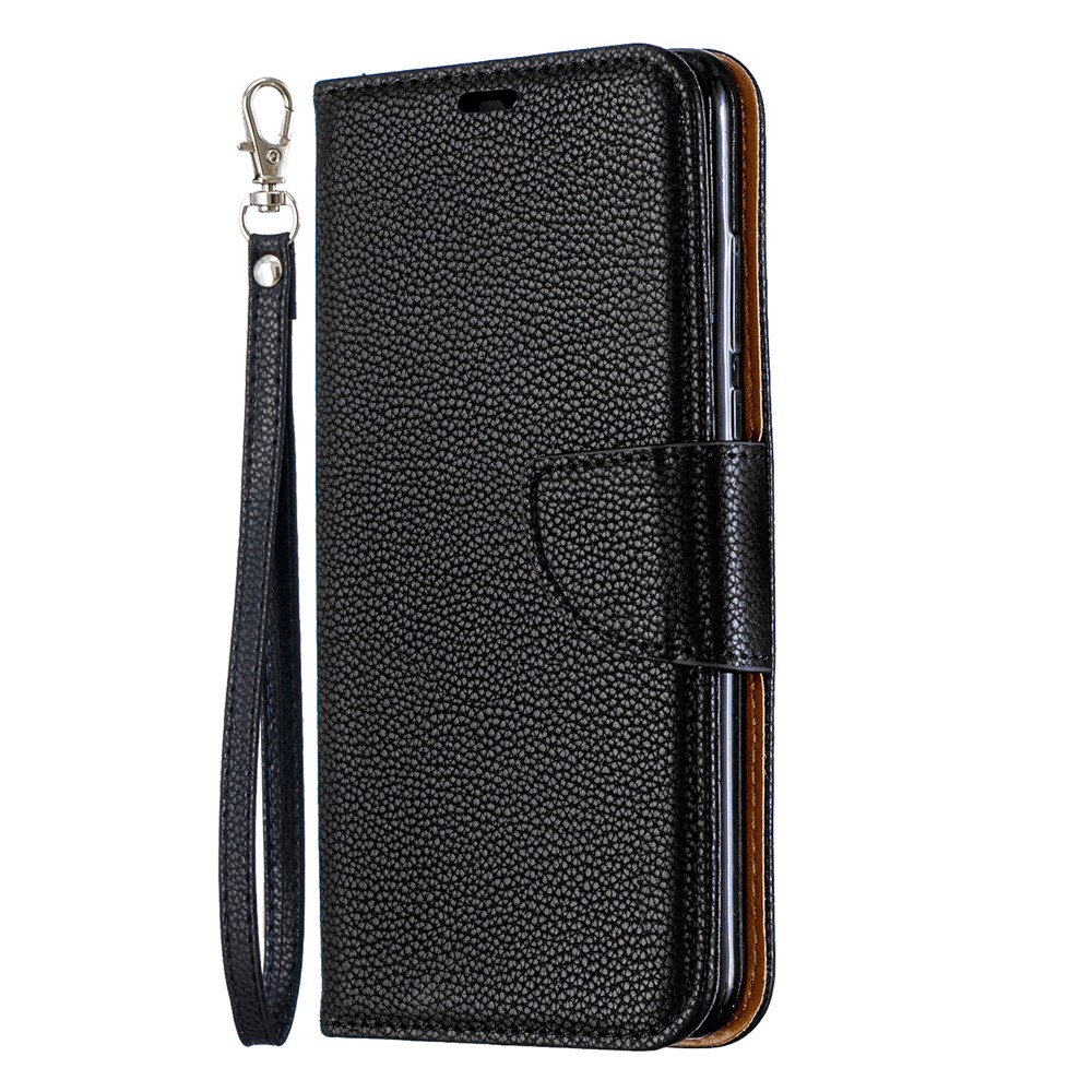 Litchi Piel PU Cuero Soporte Protección Shell Para Huawei P30 Lite / nova 4e - Negro-2