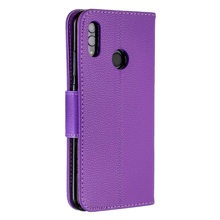 Litchi Skin Leather Wallet Protective Cover for Huawei P Smart (2019) / 10 Lite / Nova Lite 3 (Japan) - Purple-3