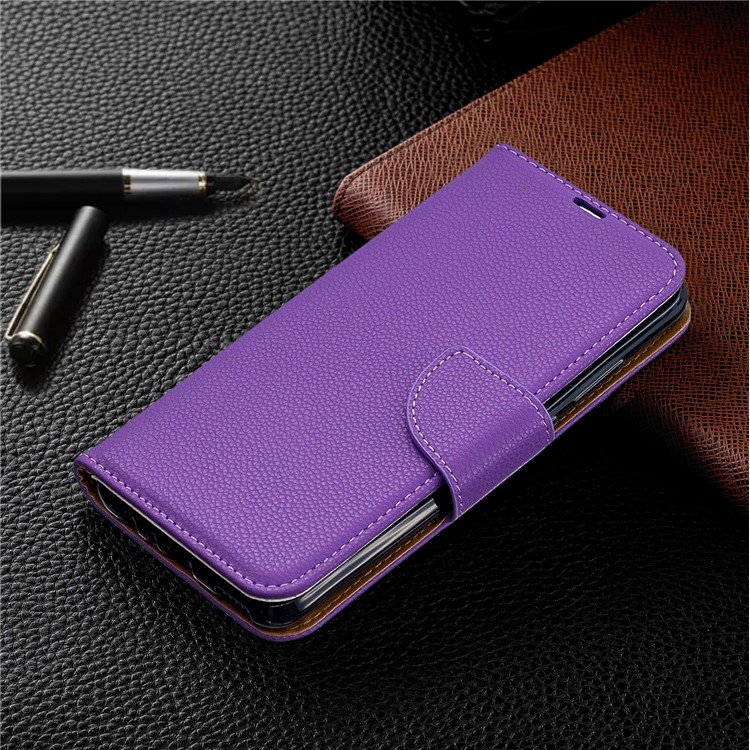 Litchi Skin Leather Wallet Protective Cover for Huawei P Smart (2019) / 10 Lite / Nova Lite 3 (Japan) - Purple-7