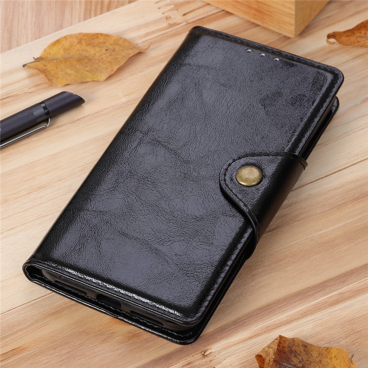 Textured PU Leather Wallet Stand Phone Case for Huawei Y5 (2019) - Black-10