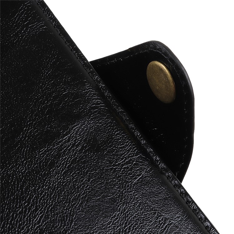 Textured PU Leather Wallet Stand Phone Case for Huawei Y5 (2019) - Black-6