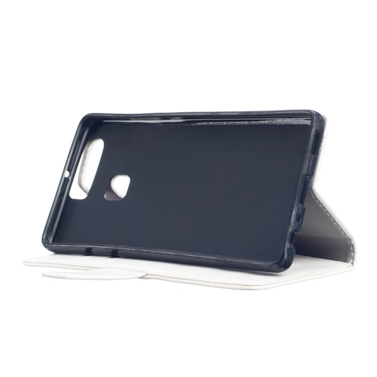 Crazy Horse Leather Wallet Cover for Huawei P9 - White-4