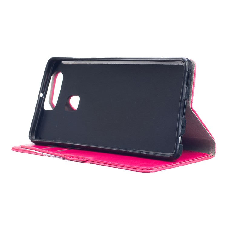 Crazy Horse Leather Wallet Case Cover for Huawei P9 - Rose-4