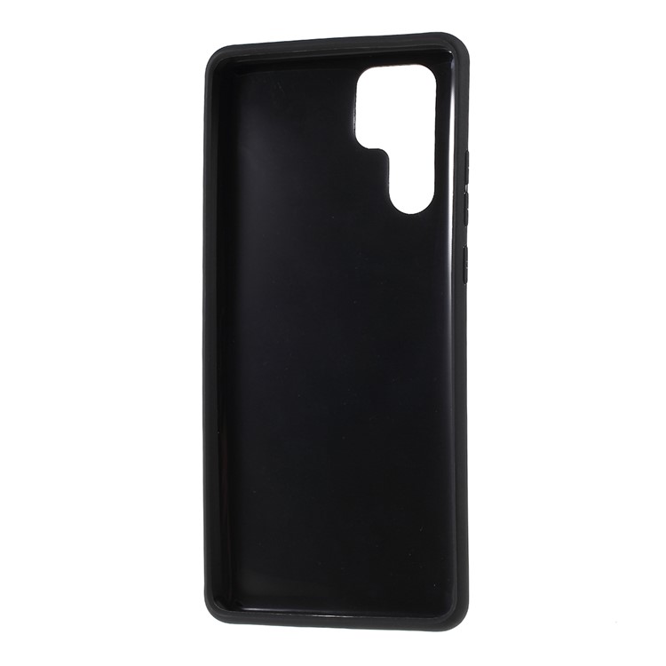 Business Card Slot PU Leather Coated TPU Mobile Phone Cover Casing for Huawei P30 Pro - Black-4